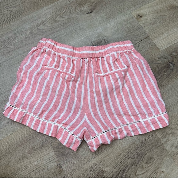 C&C California Pink Striped Linen Shorts - Picture 2 of 5